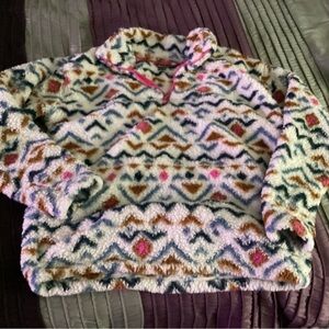 Eddie Bauer Pink and White Cowl Neck Sweater